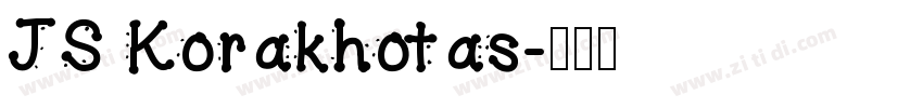 JS Korakhotas字体转换